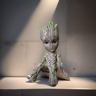 ตุ๊กตาฟิกเกอร์ Baby Groot ขนาดประมาณ 6cm ทำจากวัสดุ PVC 100%