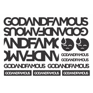 Godandfamous 13 pcs Fixie Fixed cycling cinelli columbus bike sticker fixie sticker