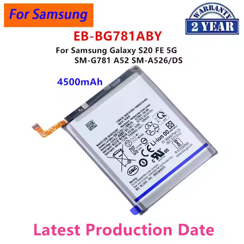 Brand New EB-BG781ABY 4500mAh Replacement Battery For Samsung Galaxy S20 FE 5G SM-G781 A52 SM-A526/D