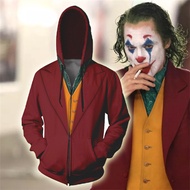 Joker Zipper Hoodie 3D Print Coat Fashion Jacket Outerwear