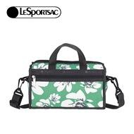 Lesportsac Mini Duffel Crossbody Tubular Shoulder Bag/Emerald Green Garden