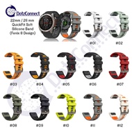 Dotzconnect 26MM QuickFit Soft Silicone Band Strap (Fenix 8 Design) For Garmin Fenix 8 /Fenix 7x etc