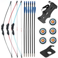 Children's Straight Pull Bow and Arrow Set Youth Outdoor Archery Sports Bow and Arrow Beginner Child