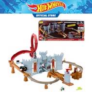 Hot Wheels Mario Kart Bowser's Castle Track Set With 1:64 Scale Die-Cast Kamek Toy Vehicle & Storage