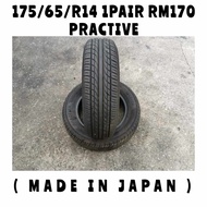 🇯🇵🇯🇵  Practive 175/65/R14 2019 Year Tyre / Tayar ( Tubeless ) About 85% Tread  ( Made In Japan )