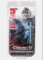 【清倉】NECA 2001版  Godzilla  可動 核能/原子/ 攻擊版/冷光藍 哥吉拉