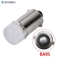 SECRETSPACE 2Pcs Super Bright 12V Car LED Light Ceramic COB LED Light Bulbs BA9S T4W Car License Pla