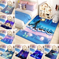 Animated Cartoon Soul Pattern Mat for Home Decor Non-slip Rugs for Living Room Bedroom Floor Large A