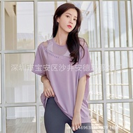 Breathable 631 Large Size Quick-Drying Loose Influencer Sports New Style Female Round Neck Gym 3Z5E