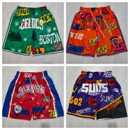 Basketball Pants Pocket Casual Training Shorts Suns Celtics 76ers Spurs Grizzlies Lakers Bulls