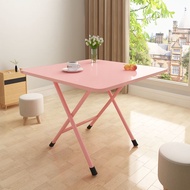 ●Folding table dining table small table to eat home bedroom dormitory square table outdoor stall sim