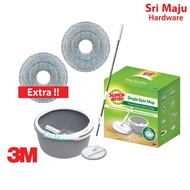 Maju 3M Scotch Brite T6 Single Spin Mop Bucket Set Compact Size Space Saving Quality Floor Mop Sweeper