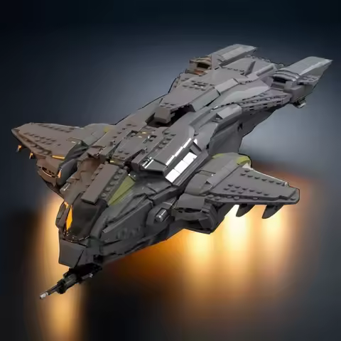 1884PCS MOC Game Series D77 Tc Pelican Dropship Halo Model DIY Creative Ideas Assembly Building Bloc