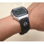 [CHARM ATTACHED ON REQUEST] Replacement leather strap for Casio AE1200, AE1300, F108WH, F216H handma