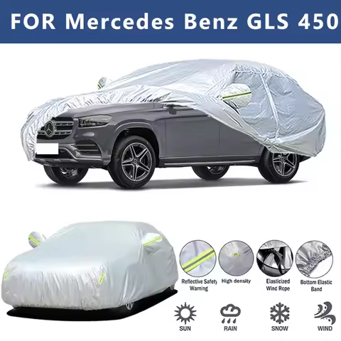 For Mercedes Benz GLS 450 4MATIC Car Cover Outdoor Protection Covers Snow Sunshade Waterproof Dustpr