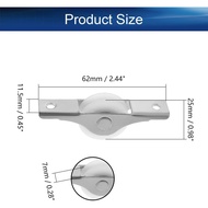 Bettomshin 2Pcs 25mm/0.98" Dia Screen Door Rollers Nylon White Sliding Wheel U Groove Electroplating