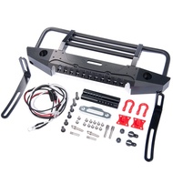 RC Front Bumper with Winch Mount & LED Light - Upgrade Part for 1/10 TRX4 Bronco & Defender RC Crawl