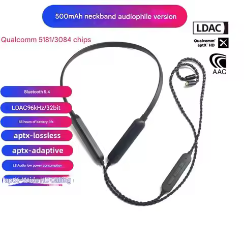 Bluetooth Upgrade Headphone Cable QCC5181 3084 Large Battery LDAC5.4 Wireless Bluetooth For IE80 MMC