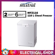 Mistral 116L Chest Freezer MFZ116 DC Motor Peti Sejuk Beku