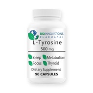 L-Tyrosine 500 mg Amino Acid for Sleep, Thyroid Support, Memory Cognitive Health, Metabolism, Suppor