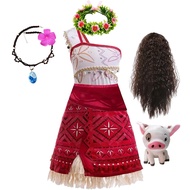 ภาพยนตร์ใหม่ Moana สาวชุด Halloween Party เครื่องแต่งกายเจ้าหญิงแฟนซีเสื้อผ้าเด็ก Vaiana ชุด