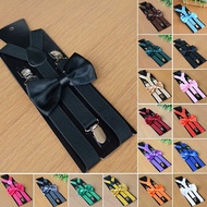 HN✨Men Matching Suspenders ces&amp;Bow Tie