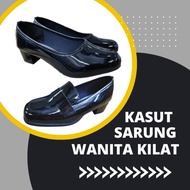 KASUT SARUNG HITAM KILAT WANITA/Kasut Pejabat Kerajaan/Kolej Professional Formal Office ladies Black