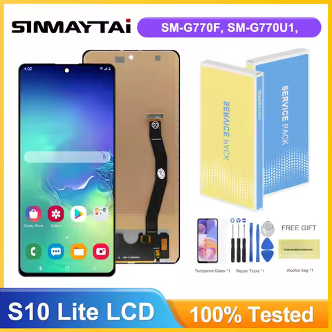 Tested S10 lite Screen For Samsung S10 Lite LCD Display Digital Touch Screen Assembly G770F SM-G770F