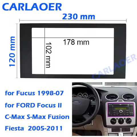 For Ford Focus 2 Din frame to Car Radio for C-Max S-Max Fusion Transit Fiesta use car Multimedia rad
