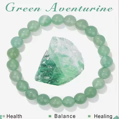 Original Reiki Green Aventurine Bracelets For Women Men Natural Stone 8mm Beads Bracelet Health Care