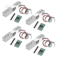 Digital Load Cell Weight Sensor,4Sets 5KG Load Cell HX711 AD Weighit Amplifier Module Pressure Senso