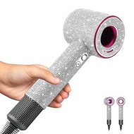 Rhinestones Case for Dyson Hair Dryer Anti-Scratch Shockproof Dust Proof Travel Protective Case Cove