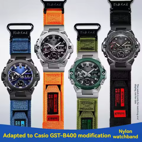 For Casio G-SHOCK GST B400 Sports canvas strap bracelet GST B400 Modified waterproof canvas watchban