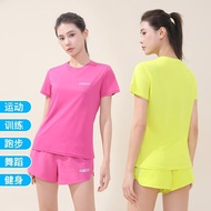 YOUMESTEP Sports Suit Women Fitness Shorts T-Shirt Morning Running Running Clothes Yoga Clothes Quic