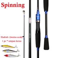 Joran Pancing Joran Murah Cuci Gudang Carbon Fiber Panjang 1.65M/1.8M/2.1M Joran Casting Kolam Ikan