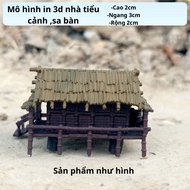 3D Printed Miniature House Model - ms04 Mini Sa Ban/Diorama/Aquatic House - Many Beautiful Models, S