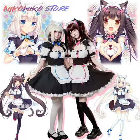 Vanilla Cosplay Costume In Stock Maid Dress Maid Outfit NEKOPARA Chocola Vanilla OVA Maid Game Unifo