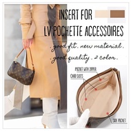 Ultra Suede Insert for LV Pochette Accessoires (Size 23.5cm) . Extender . Chain . Leather strap