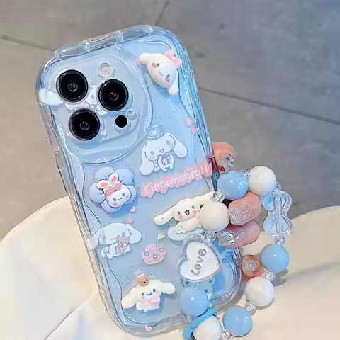 Cinnamoroll Cute Dolls Chain Case For Realme C63 C73 C75 14 14T C61 C67 C55 C53 C51 C35 C21Y C25Y 10