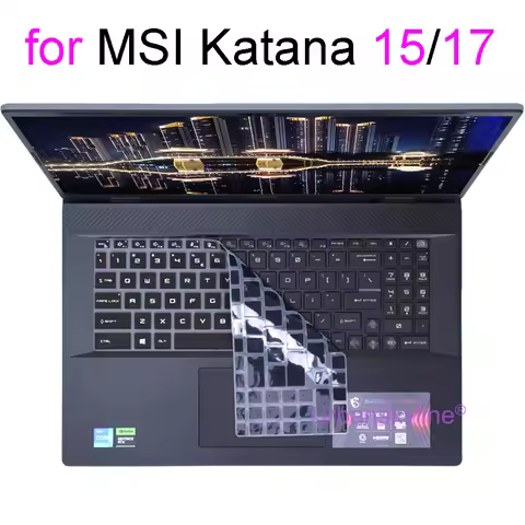 Keyboard Cover for MSI Katana 17 15 A15 A17 AI GF66 GF76 HX B14W B13V B13U B8V 15.6 17.3 Gaming Sili