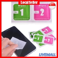 Dry Wet Wipes Dust Absorber Sticker Cleaning Cloth for screen