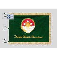 Dharma Wanita Persatuan Flag, Reversible Embroidery, Velvet Material