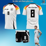( Sesame elastic fabric) White and orange German team home football shirt 2024/2025, football shirt 