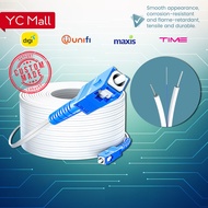 FTTH Fiber Optic 1 Core Indoor Drop Cable Singlemode Cable For Unifi Maxis Digi Time With Connector
