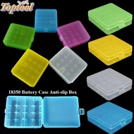 TOPTOOL 18650 Battery Box, Anti-slip Coloful Battery ,  4 AA AA Plastic Battery Holder Storage 18350
