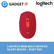LOGITECH M590 MULTI-DEVICE SILENT MOUSE (RED) (RUBY)