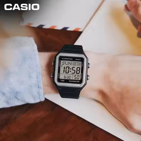 CASIO W-221H Digital Wrist Watch Unisex Sport Retro Watch 10-Year Battery Life 50M Water Proof World