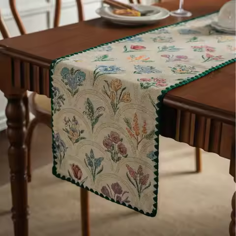 Table Runner Cotton Table Runner Cotton Linen Tablecloth Mat for Dining Table TV Cabinet Center Tabl