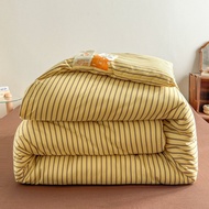 1 PC Nordic Simple Style Strip Print Comforter Core Washed Cotton Quilting Thicken Blanket For Stude