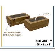 BROWNIES BOX KRAFT MIKA 10pcs 25X12X8 Laminated 365 GSM